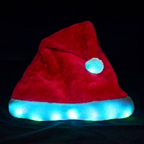 sombrero de navidad LED