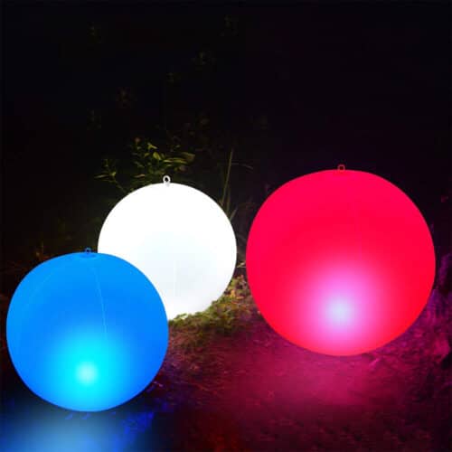 Bola LED inflable impermeable que cambia de color