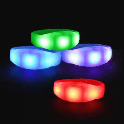 Pulseras LED activadas por sonido Pulseras LED activadas por sonido